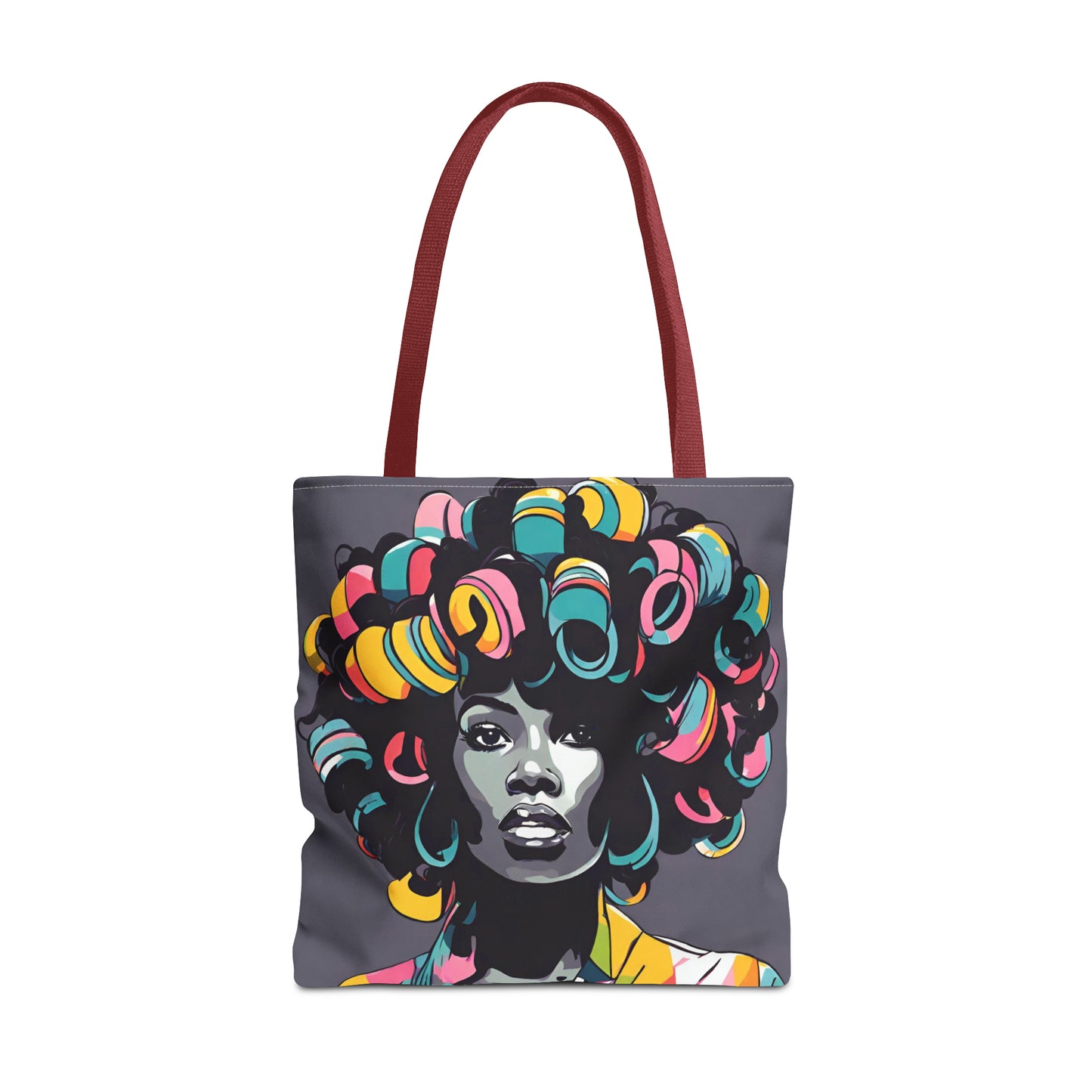 Lady with Hair Curlers Tote Bag