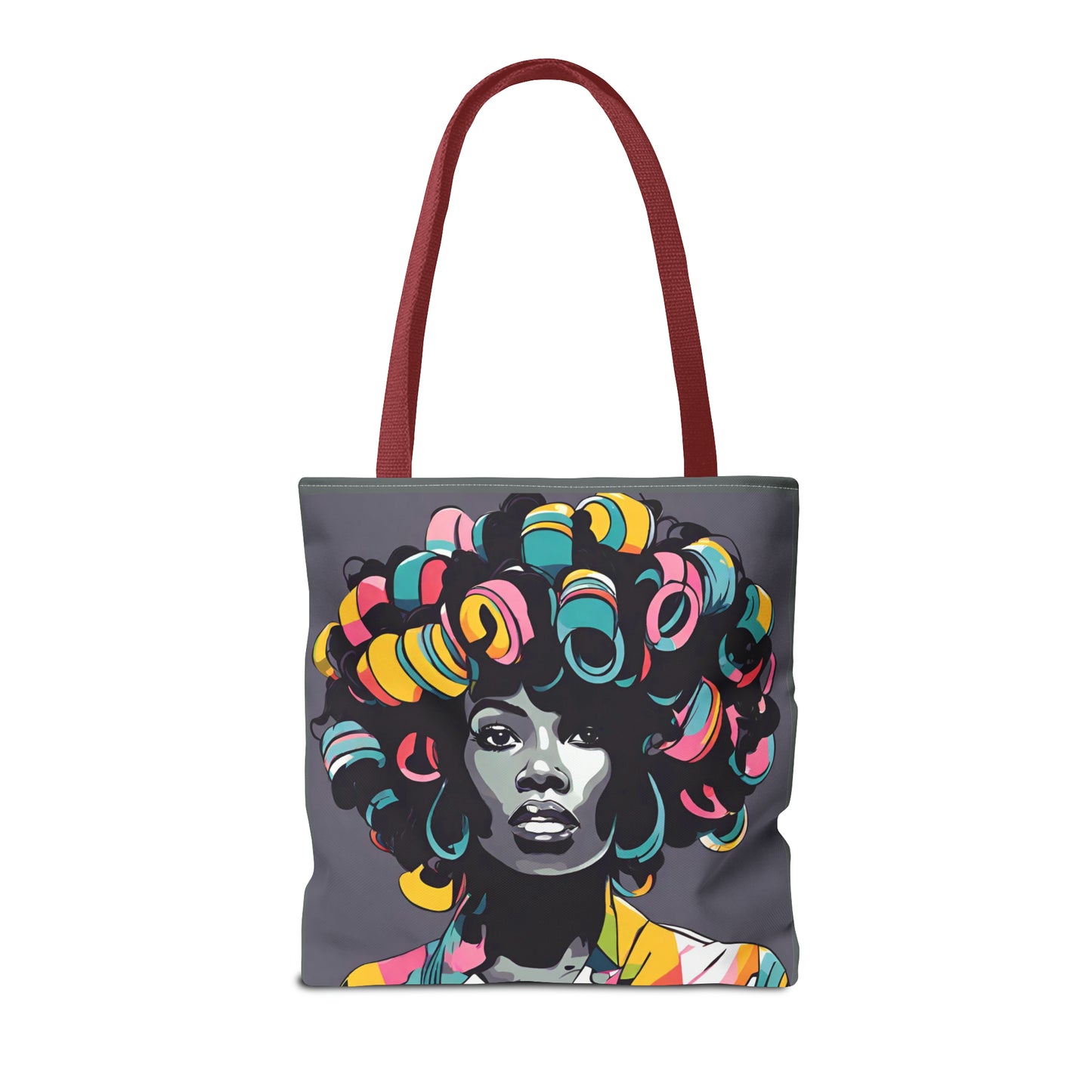 Lady with Hair Curlers Tote Bag