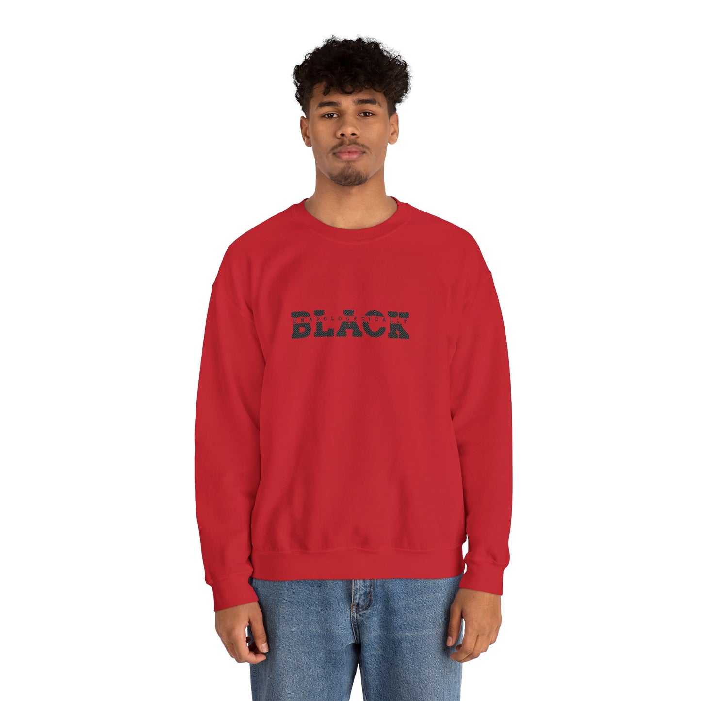 Unapologetically Black Embroidered Crewneck Sweatshirt
