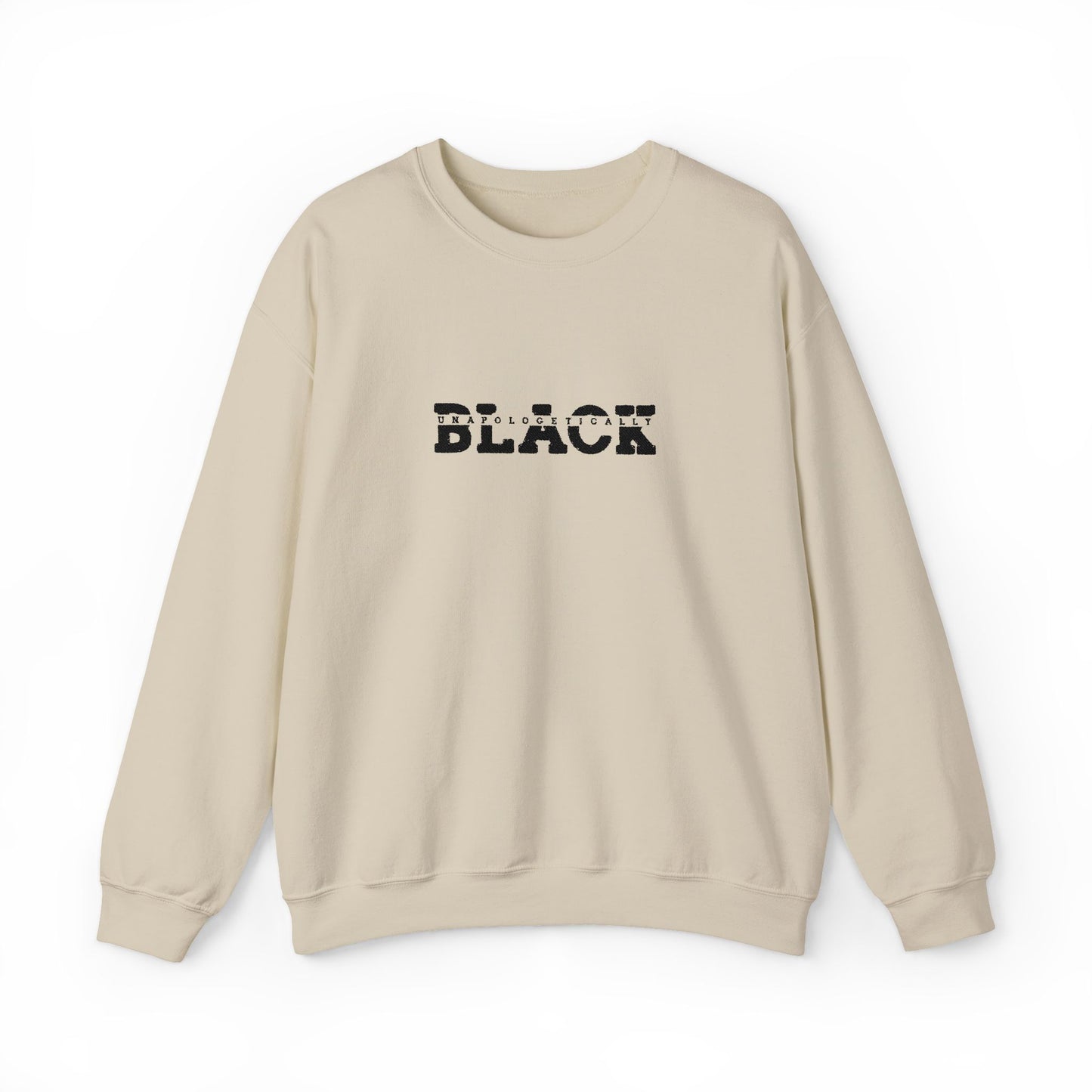 Unapologetically Black Embroidered Crewneck Sweatshirt