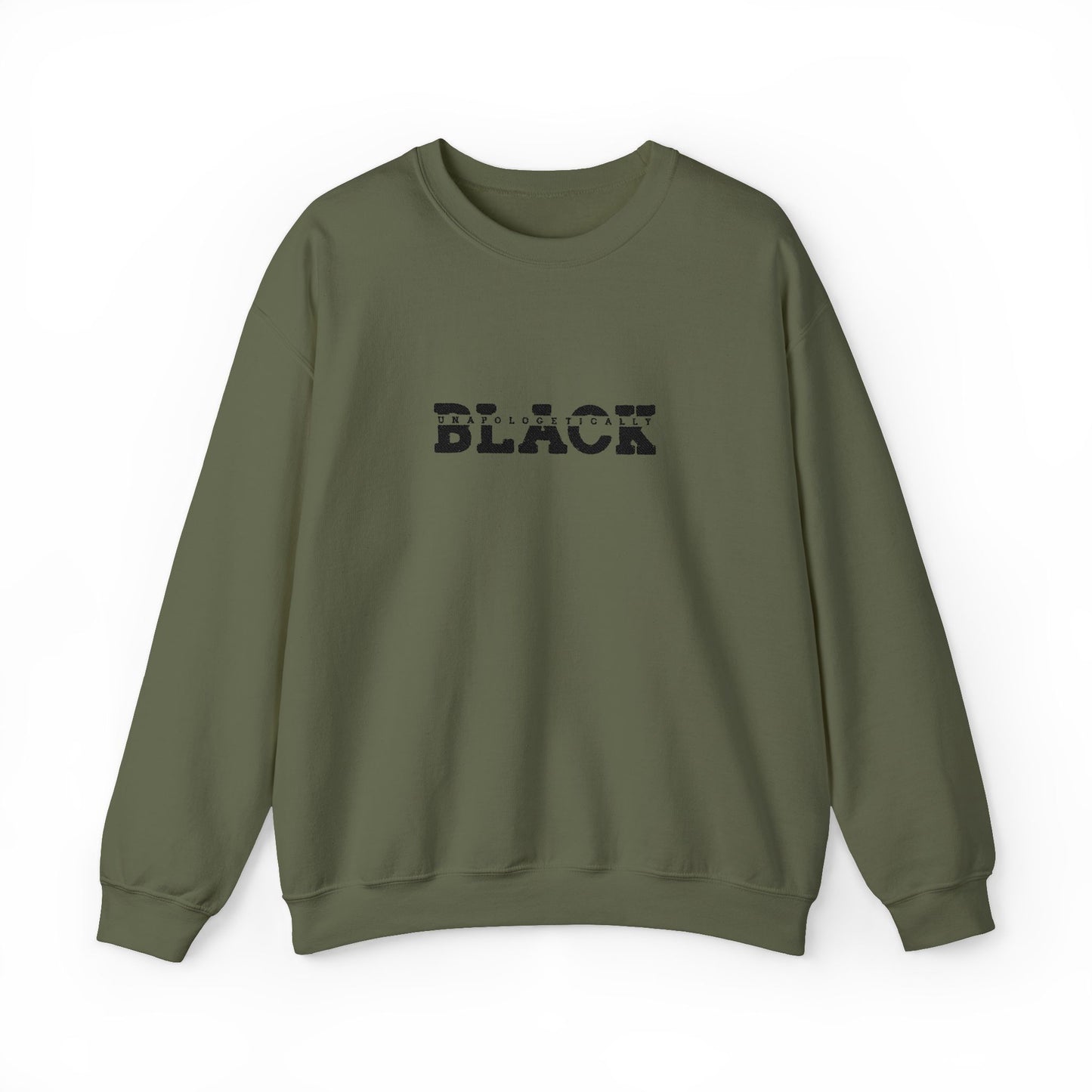 Unapologetically Black Embroidered Crewneck Sweatshirt