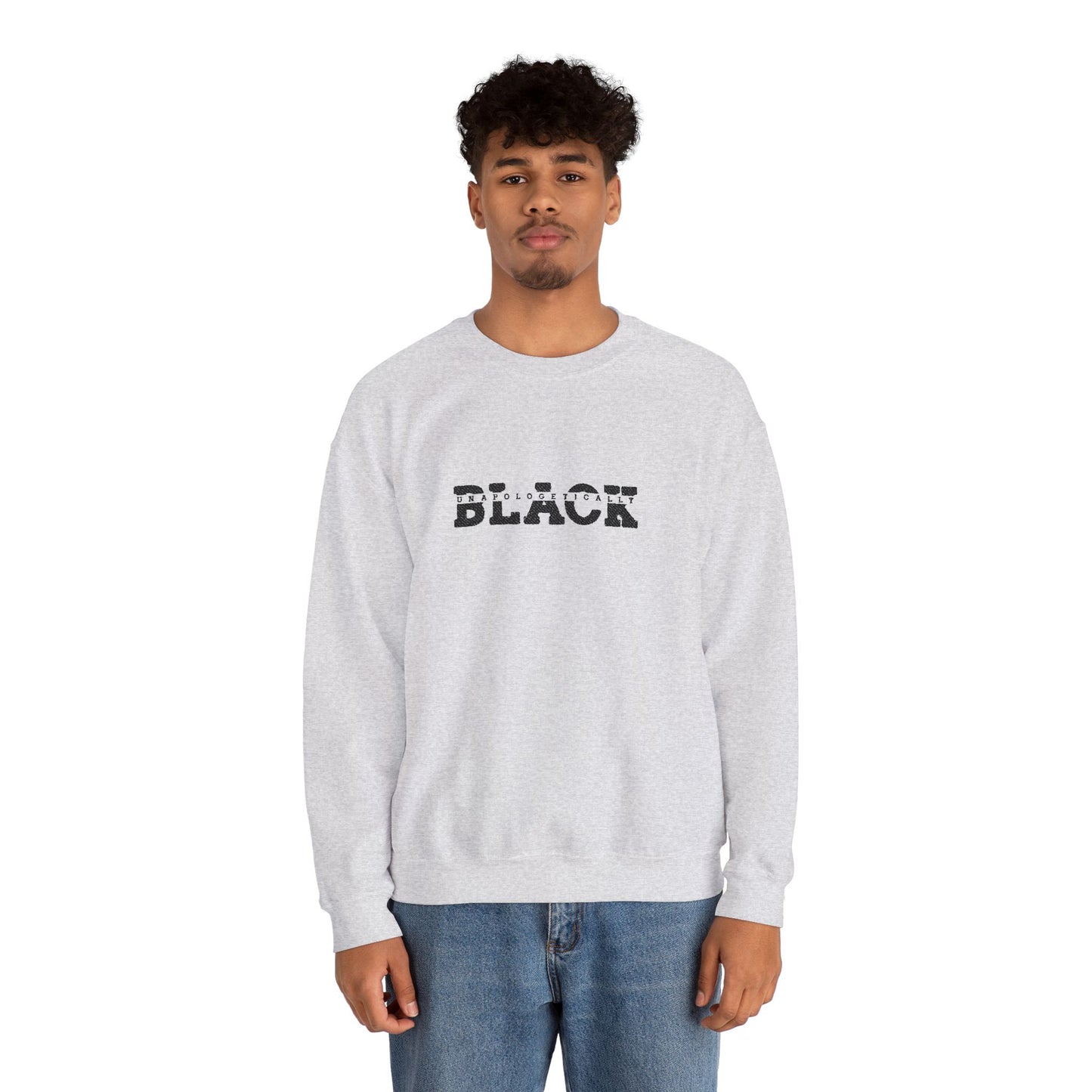 Unapologetically Black Embroidered Crewneck Sweatshirt