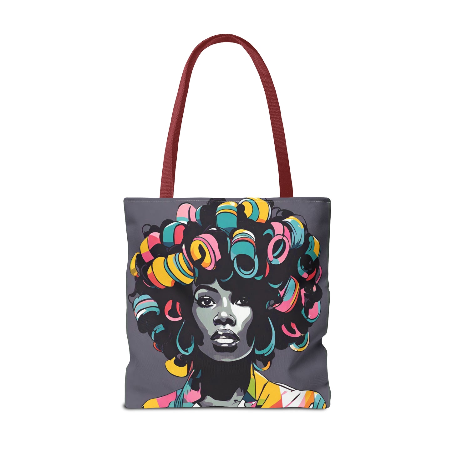 Lady with Hair Curlers Tote Bag