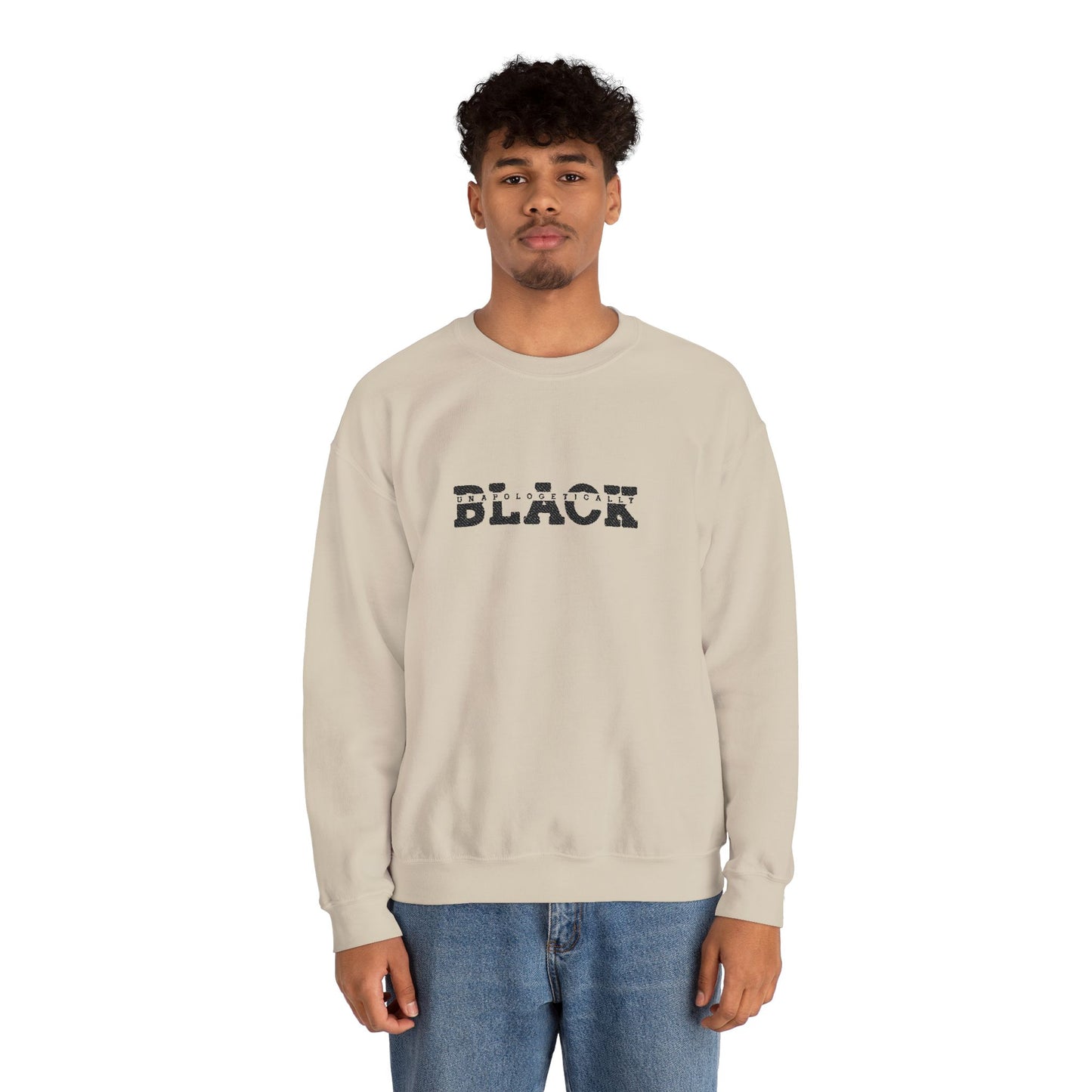 Unapologetically Black Embroidered Crewneck Sweatshirt