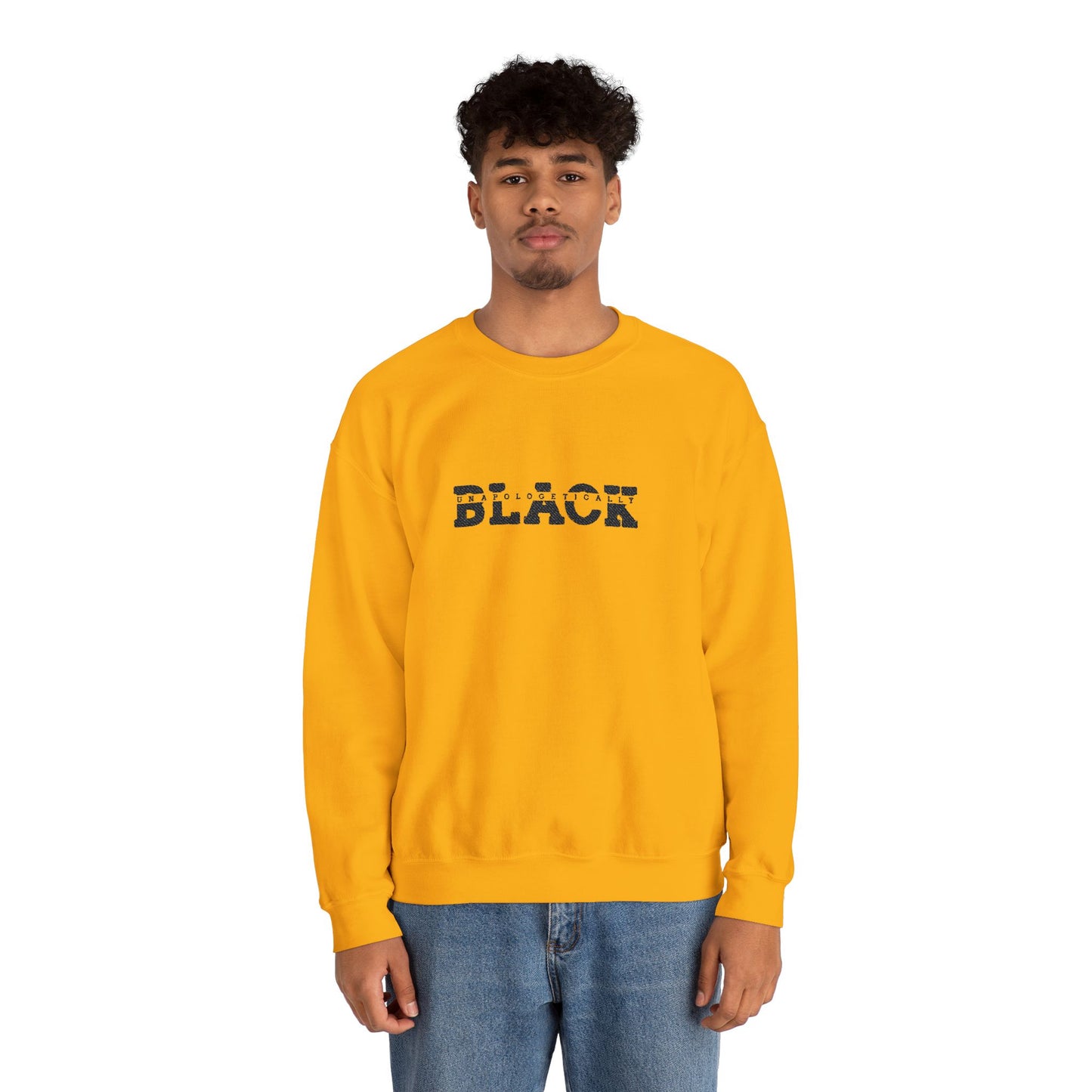 Unapologetically Black Embroidered Crewneck Sweatshirt