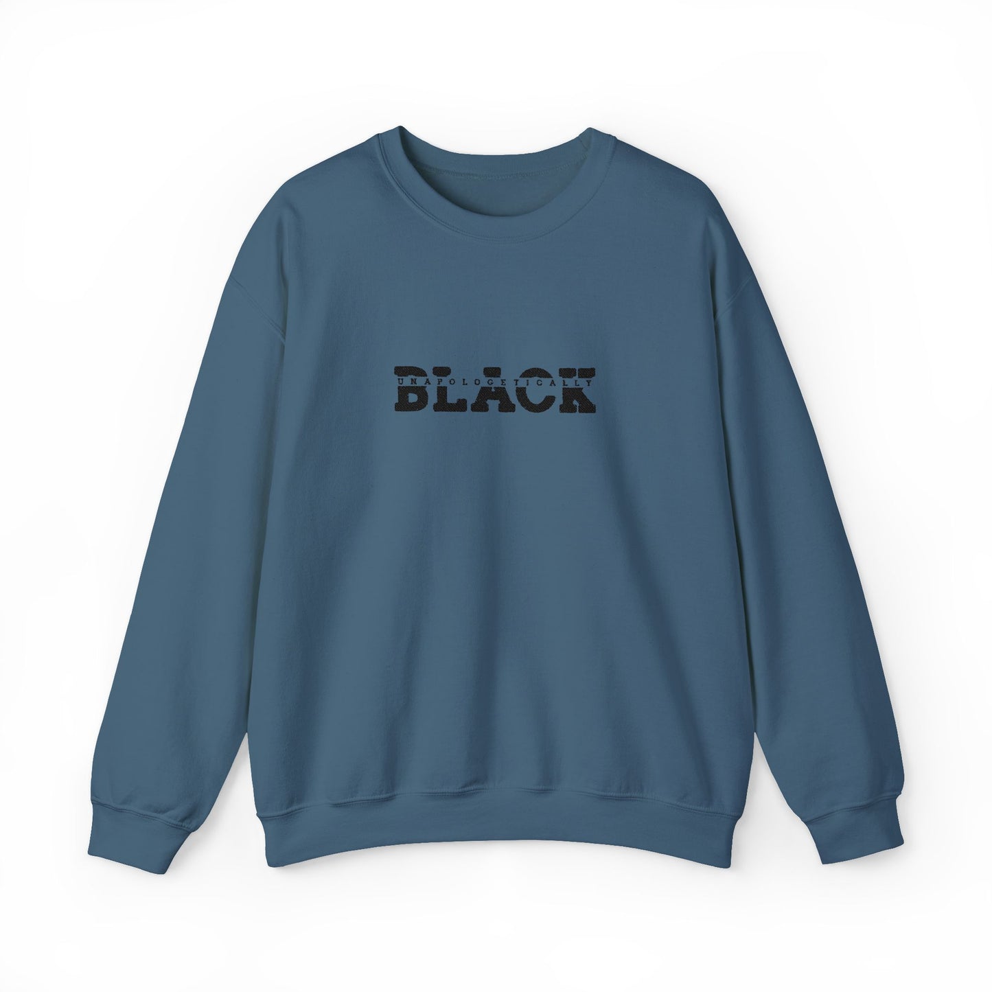 Unapologetically Black Embroidered Crewneck Sweatshirt