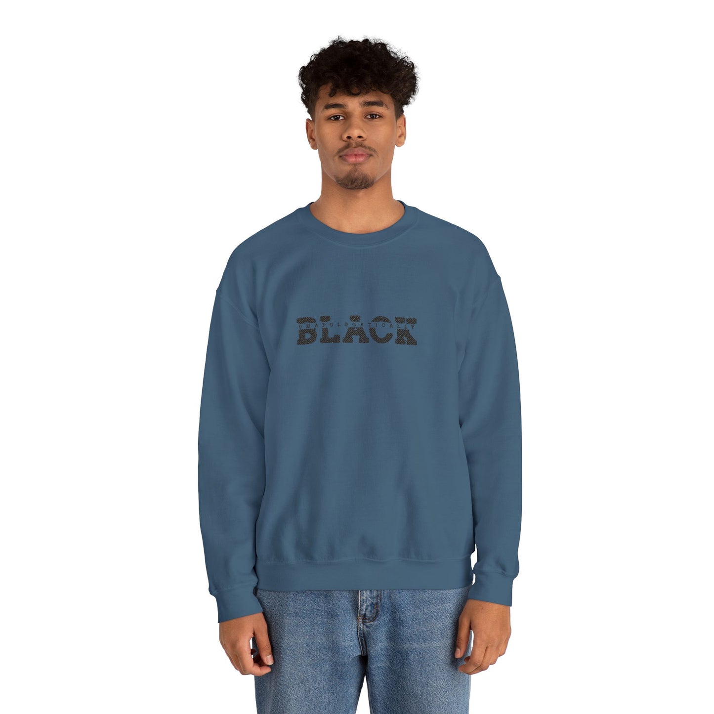 Unapologetically Black Embroidered Crewneck Sweatshirt