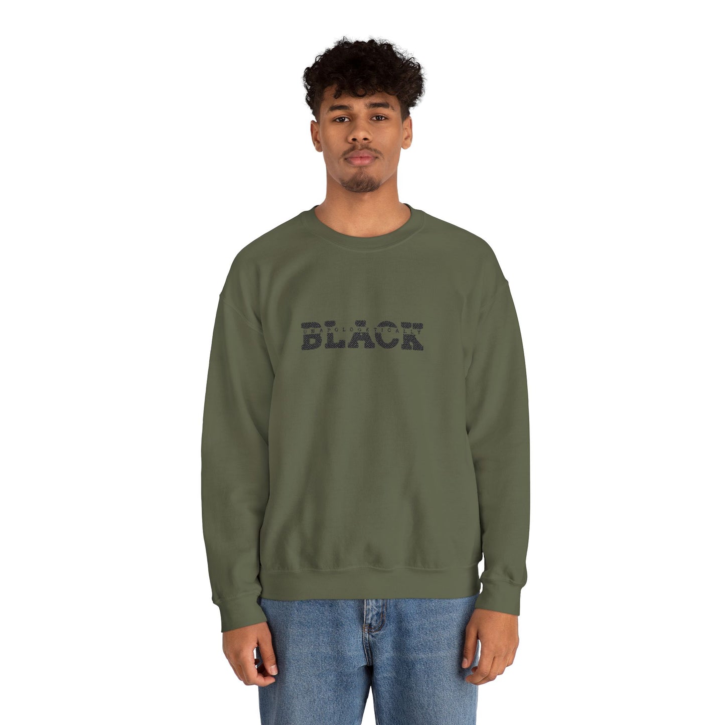 Unapologetically Black Embroidered Crewneck Sweatshirt