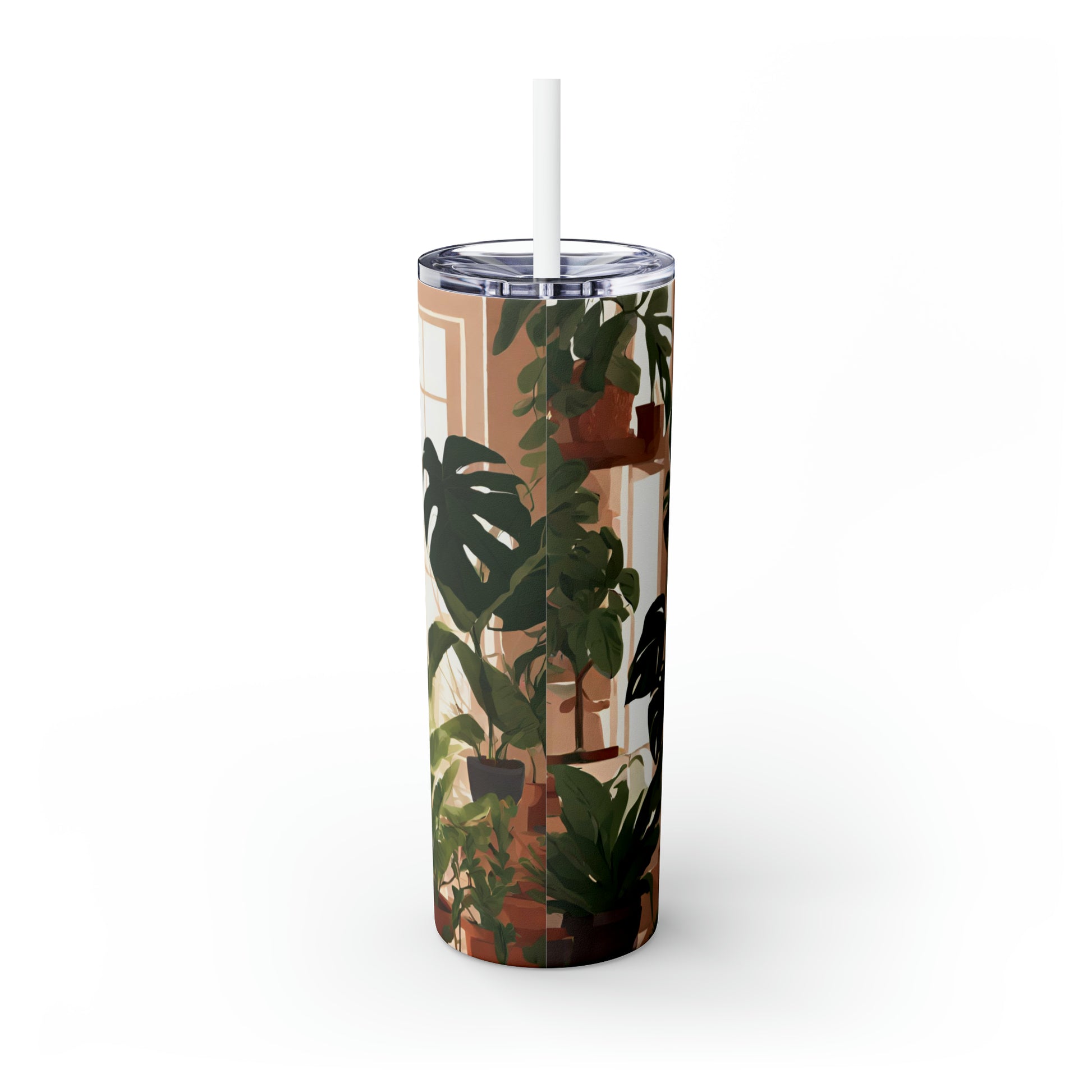 Black Girl in plant room 20oz Skinny Tumbler - TSHIRTLA20