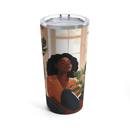 Black Girl in plant room 20oz Tumbler - TSHIRTLA20