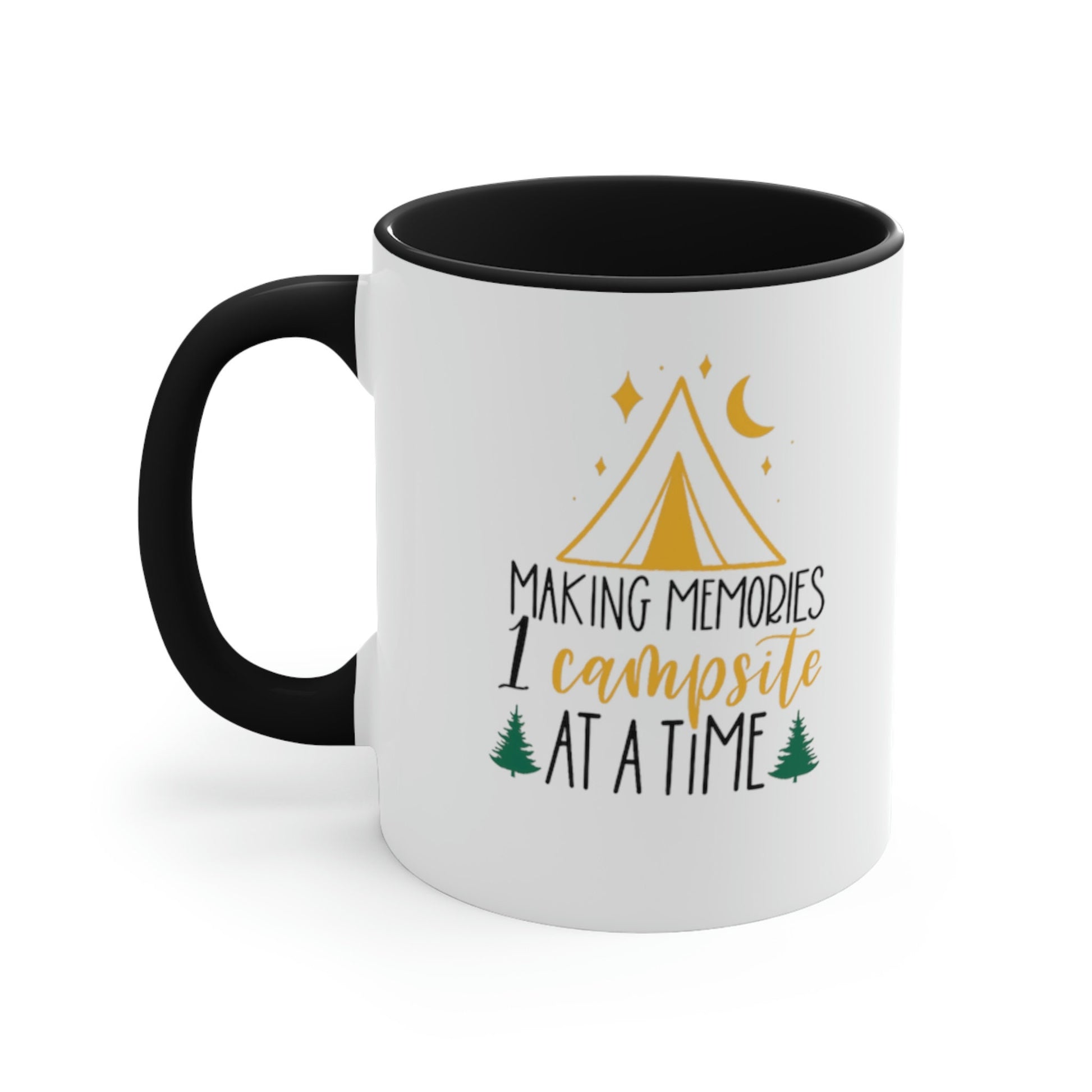 Making memories one campsite at a time Accent Coffee Mug, 11oz - TSHIRTLA20