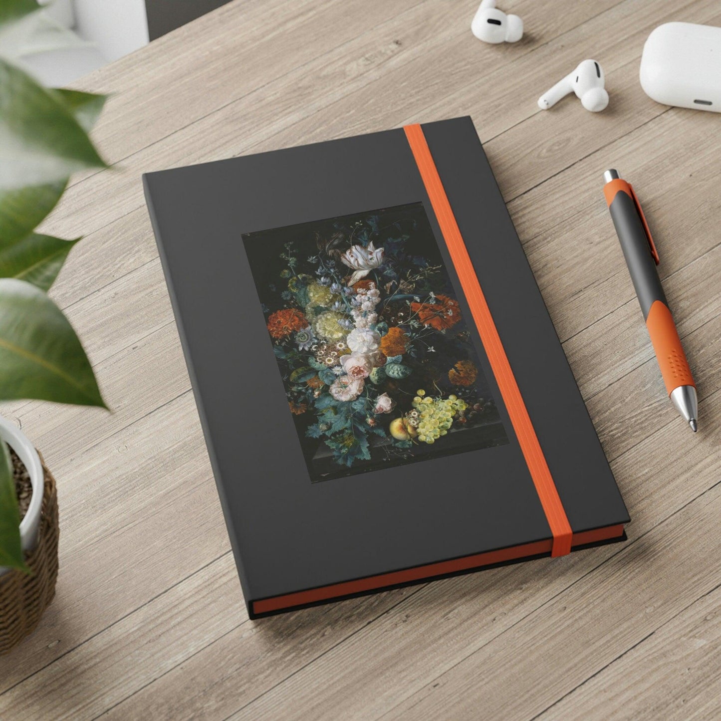 Floral Color Contrast Notebook - Ruled - TSHIRTLA20