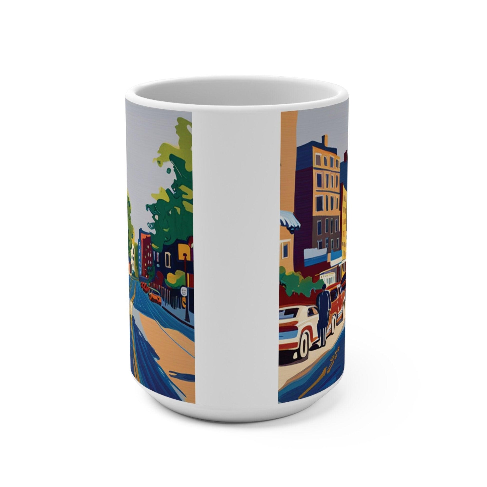 New York City Street Mug 15oz - TSHIRTLA20