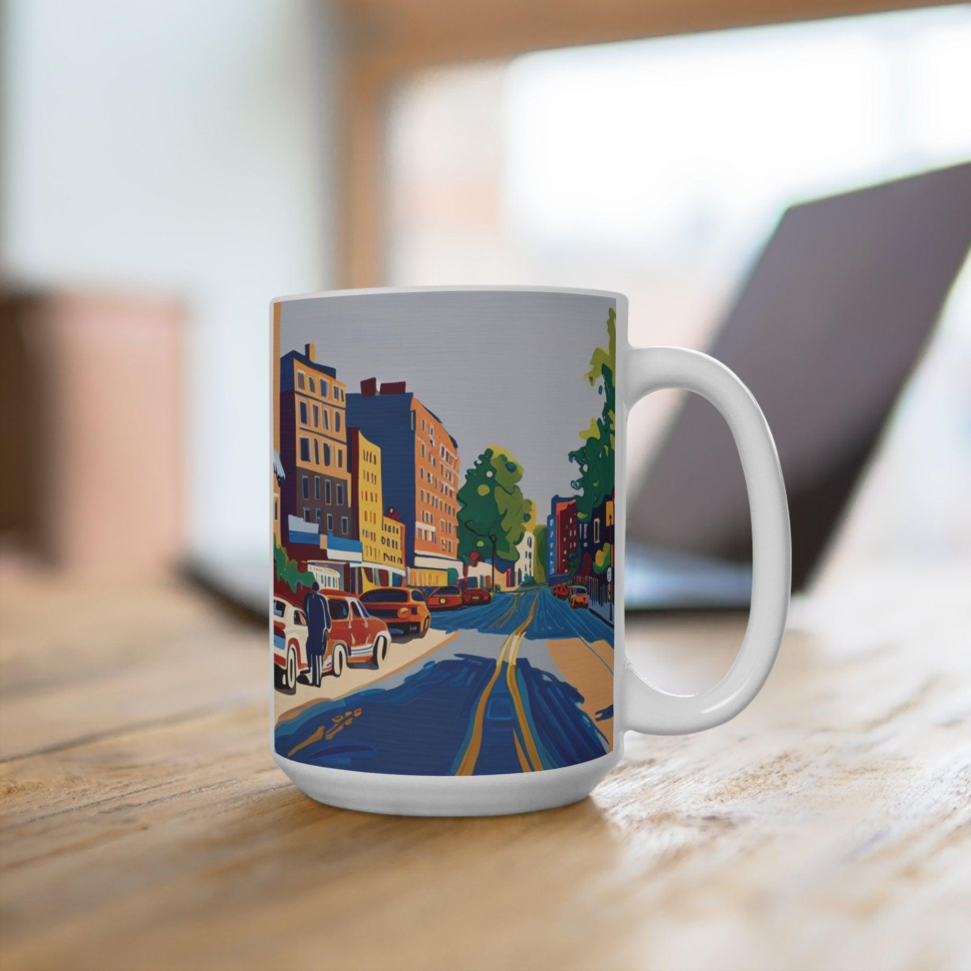 New York City Street Mug 15oz - TSHIRTLA20