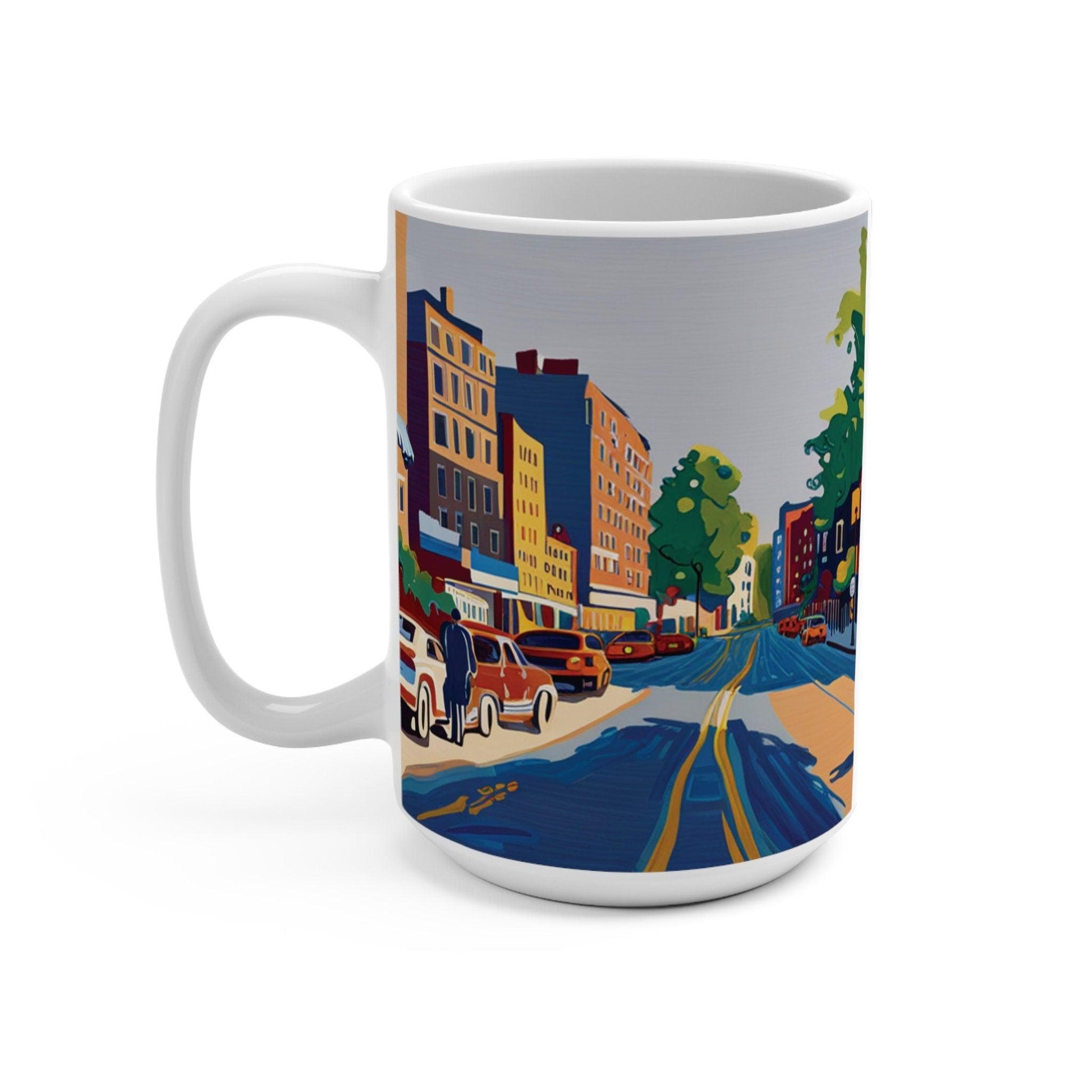 New York City Street Mug 15oz - TSHIRTLA20