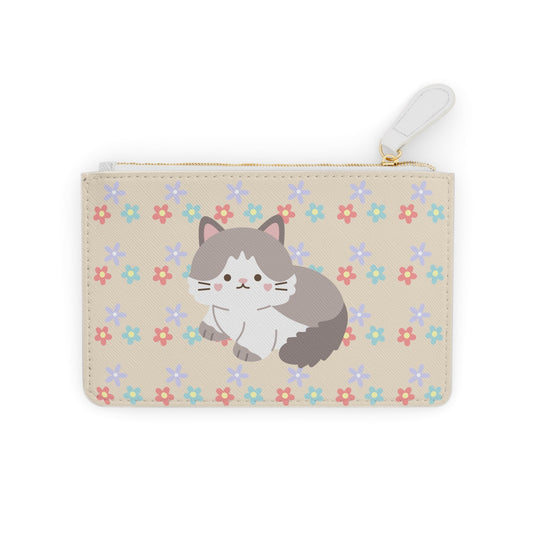 Cat and Flowers Mini Clutch Bag - TSHIRTLA20