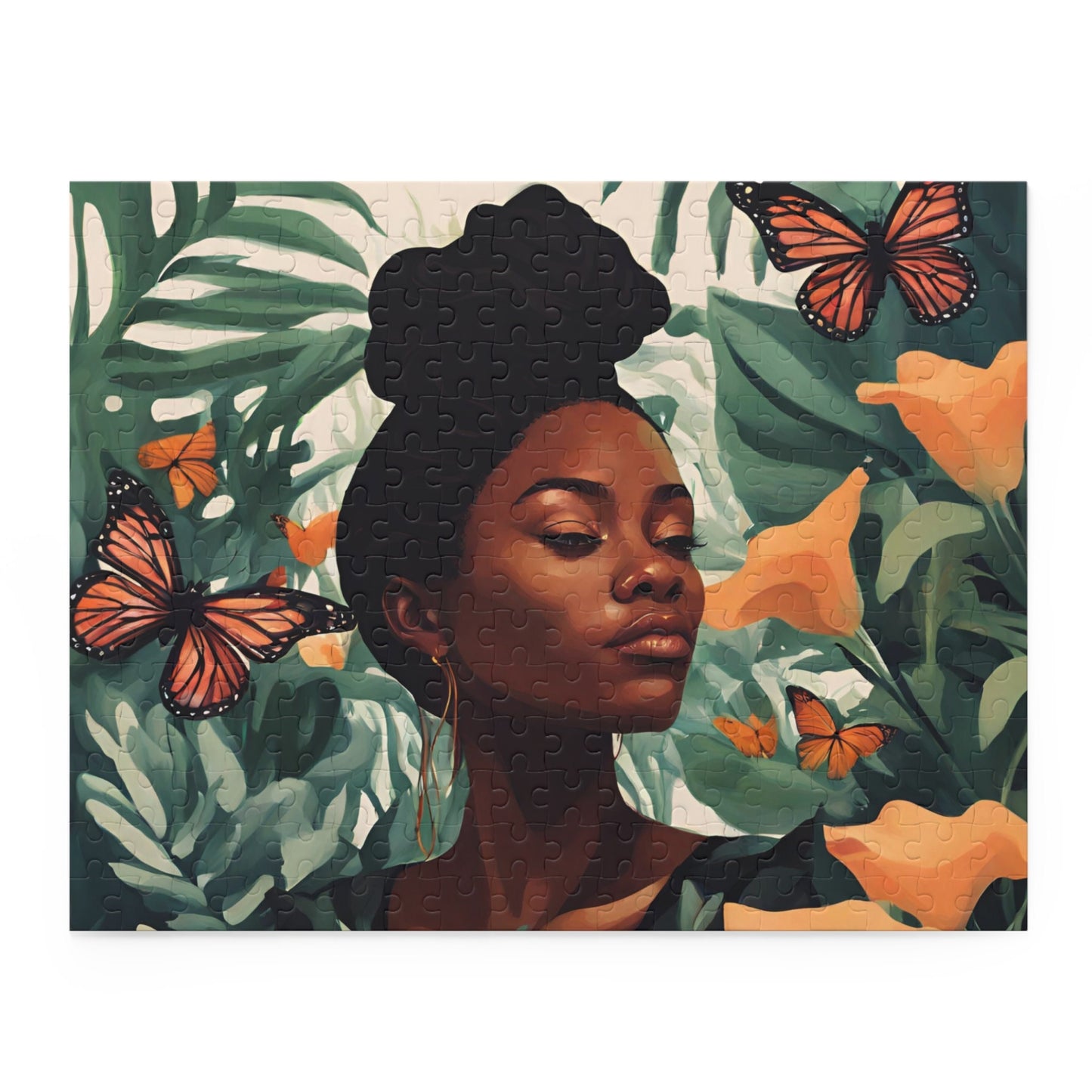 Black Woman in Nature Puzzle - TSHIRTLA20