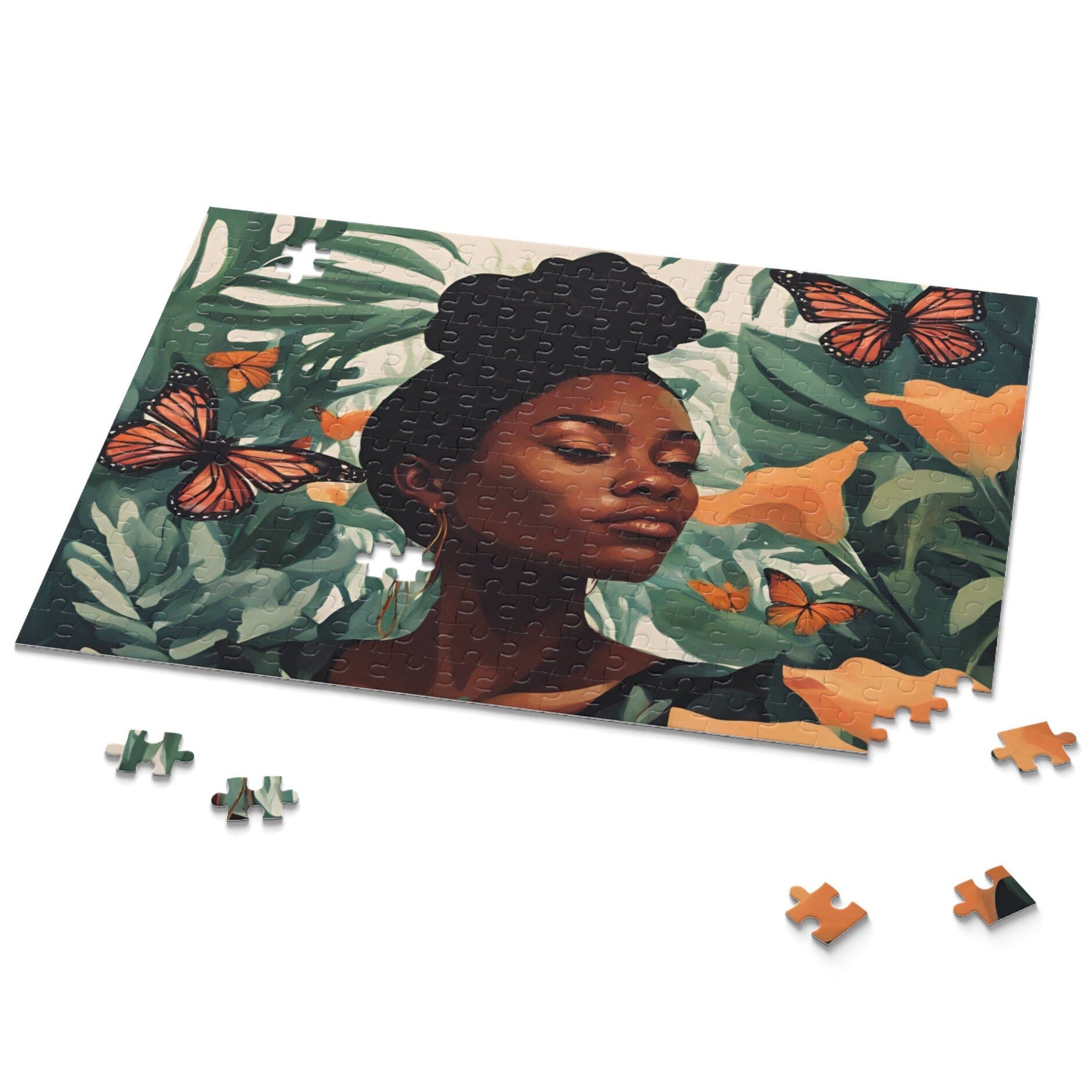 Black Woman in Nature Puzzle - TSHIRTLA20